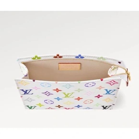 Louis Vuitton Murakami Toiletry Pouch 19 White/ Multicolor Cosmetic Bag NIB! - Picture 4 of 5